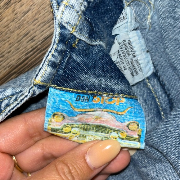 Don’t Stop vintage style denim size M top - Picture 5 of 6